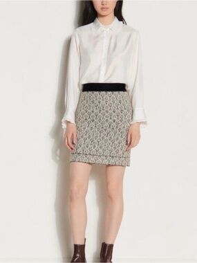 Sandro Black and Cream Mini
Skirt